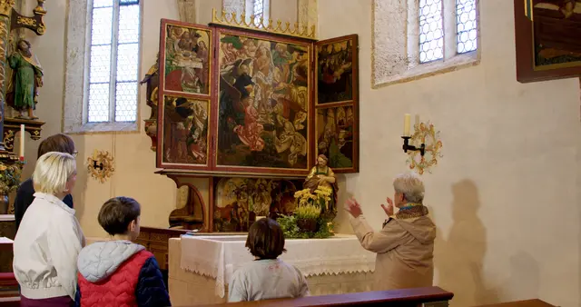 Der Magdalenenaltar von St. Korbinian in Thal zählt zu den herausragenden sakralen Kunstschätzen Osttirols.  | Foto: Peter Leitner