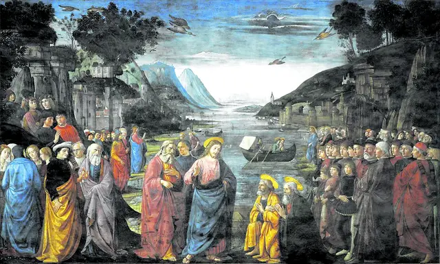 Die Entsendung der Apostel – das Fresko von Domenico Ghirlandaio (1449-1494) befindet sich in der Sixtinischen Kapelle.  | Foto: Gemeinfrei