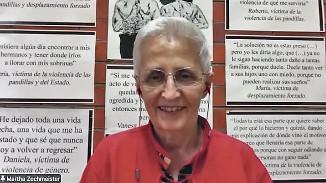 Sr. Martha Zechmeister im Online-Gespräch mit dem aus Amstetten stammenden Theologen Wolfgang Treitler. | Foto: Screenshot / Katholisch-Theologische Fakultät Uni Wien