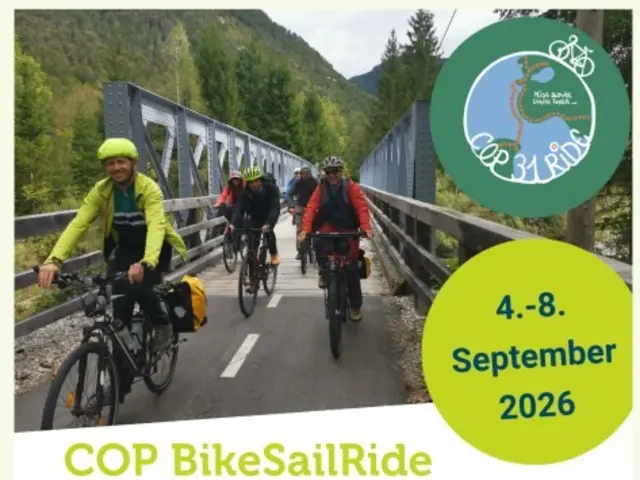 Radln COP31 ist Teil des internationalen Fahrradfahrersprints COP31 BikeSailRide. Die gemeinsame Fahrt verbindet Menschen, Regionen und Länder und zeigt eindrucksvoll, dass das Fahrrad ein wichtiger Teil der Lösung für eine klimafreundliche Zukunft ist.  | Foto: Fahrradlobby