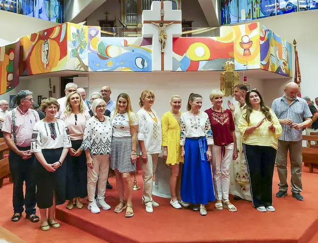 Der Chor St. Barbara erklang mit byzantinischer Kirchenmusik. | Foto: Luzia Mayer
