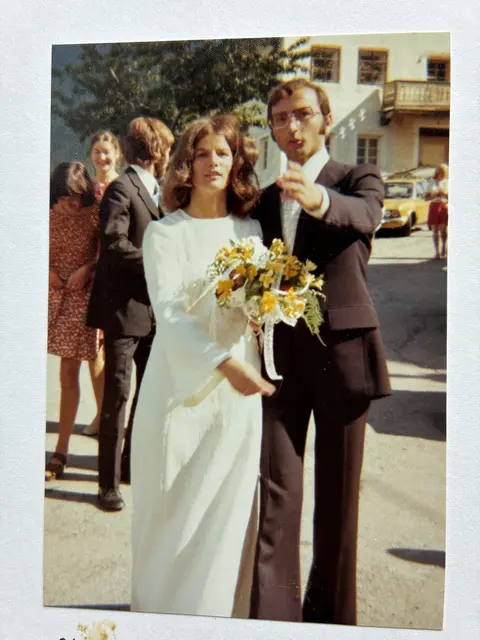 Adelheid und Paul Lampl bei der Hochzeit 1974.  | Foto: Kaltenhauser