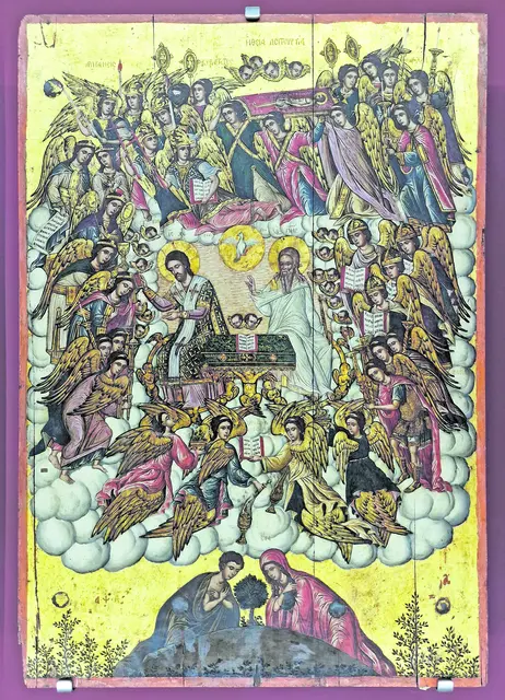 Orthodoxe Ikone der himmlischen Liturgie.  | Foto: Rigorius / Wikimedia Commons