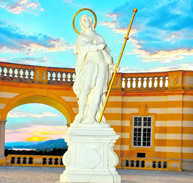 Zur Freiheit hat uns Christus befreit.
Steht daher fest und lasst euch nicht
wieder ein Joch der Knechtschaft auflegen!
Galater 5,1
Aus der Lesung am Gedenktag des Heiligen Koloman (13. Oktober)
Statue des Heiligen Koloman im Stift Melk. 

 | Foto: Wolfgang Zarl